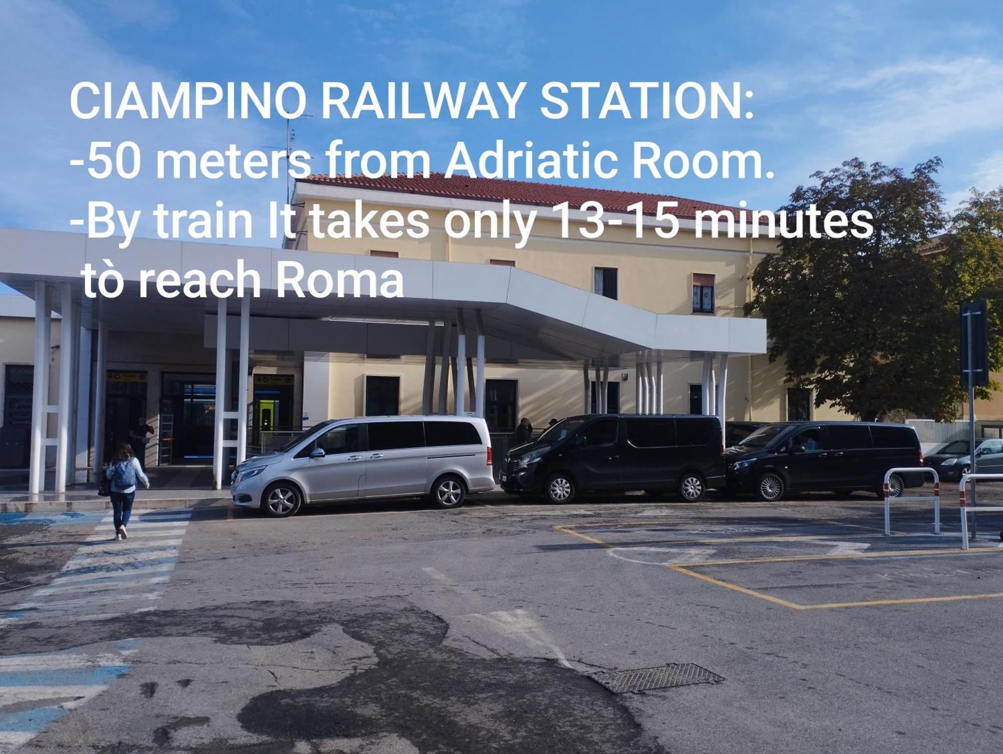 Adriatic Room 50 M Dalla Stazione Ferroviaria Di Ciampino E Dalla Navetta Aeroportuale Eksteriør bilde